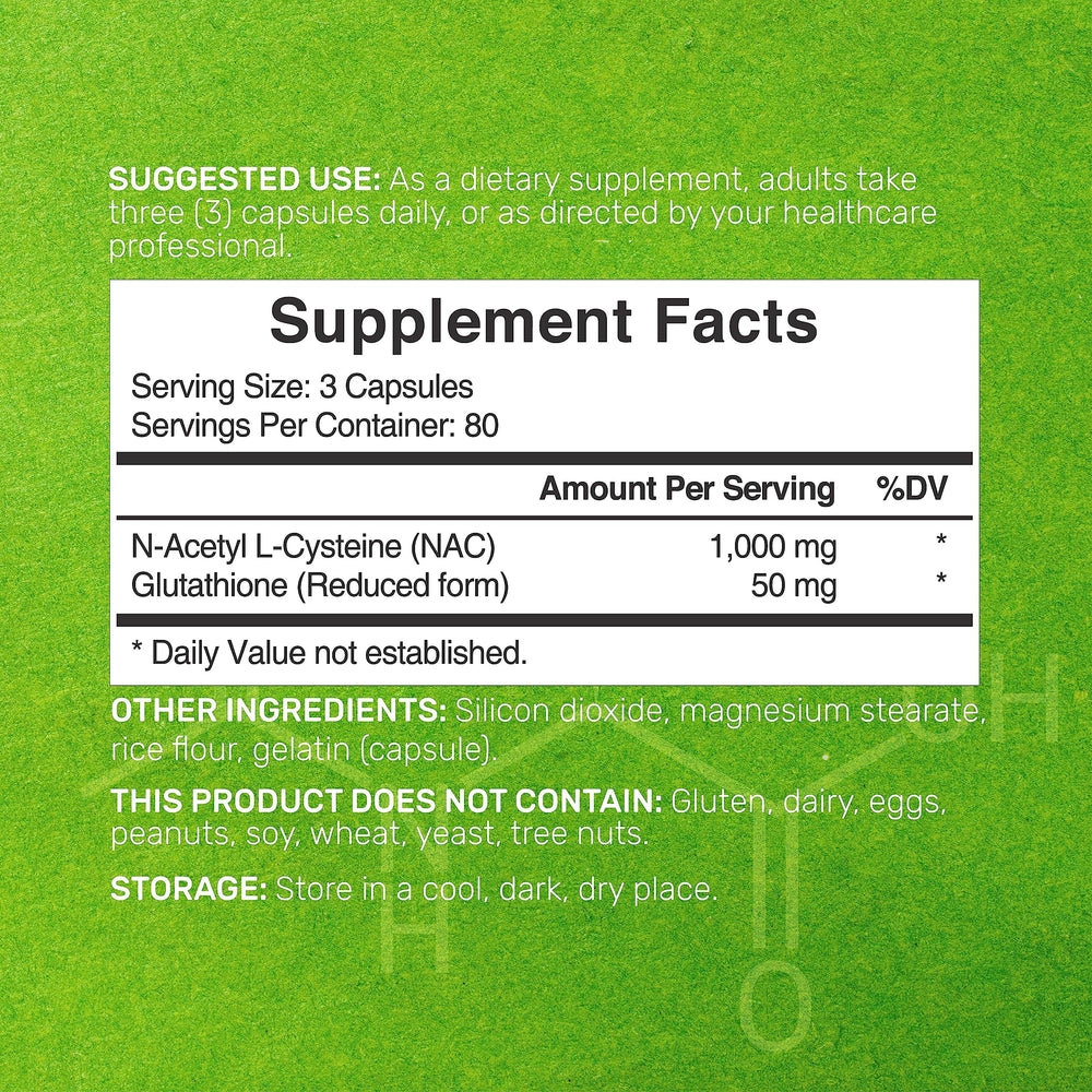 DEAL SUPPLEMENT NAC 1000mg bottle side view highlights compact packaging for easy daily use.