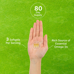 DEAL SUPPLEMENT lemon-flavored omega-3 softgels for pleasant taste.