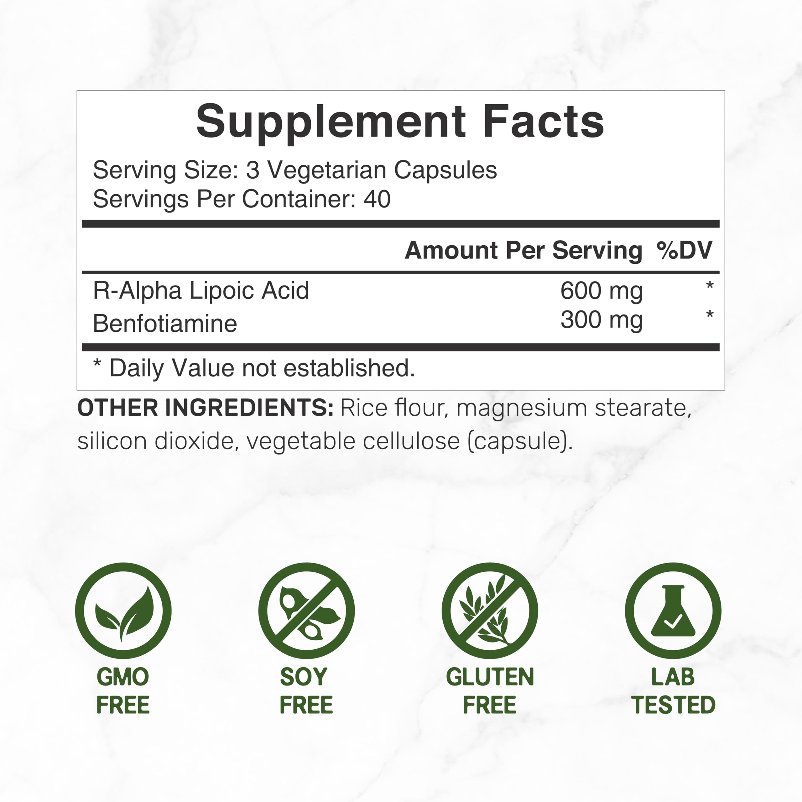 DEAL SUPPLEMENT R-ALA capsules ready for daily wellness routine.