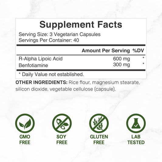 DEAL SUPPLEMENT R-ALA capsules ready for daily wellness routine.