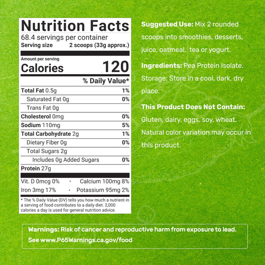 DEAL SUPPLEMENT unflavored pea protein powder scoop for accurate servings and recipes