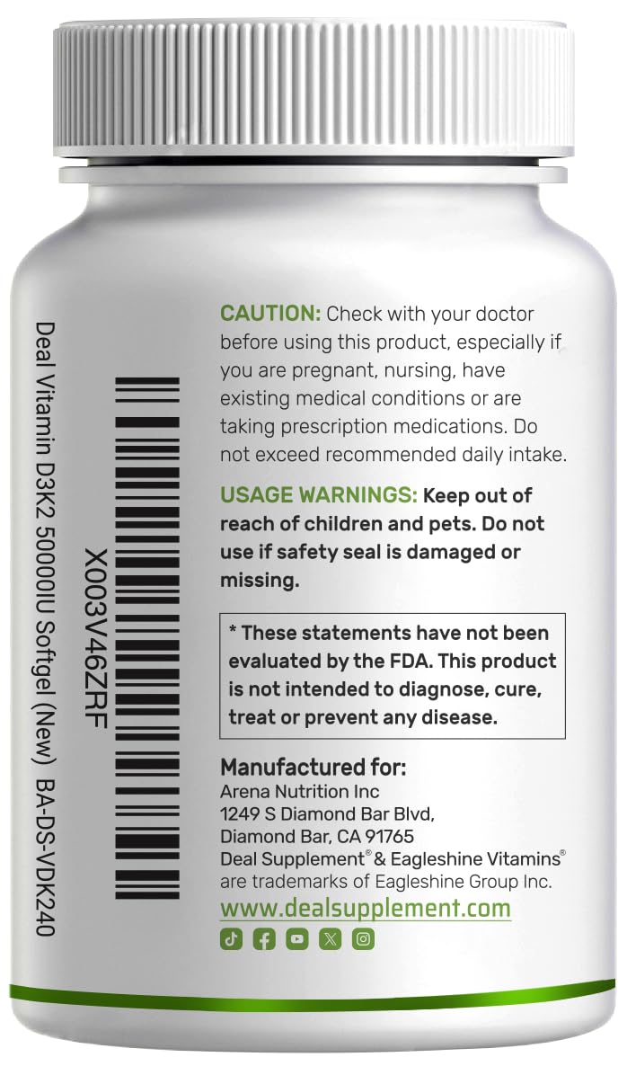 DEAL SUPPLEMENT Label back highlights non-GMO and allergen-free features