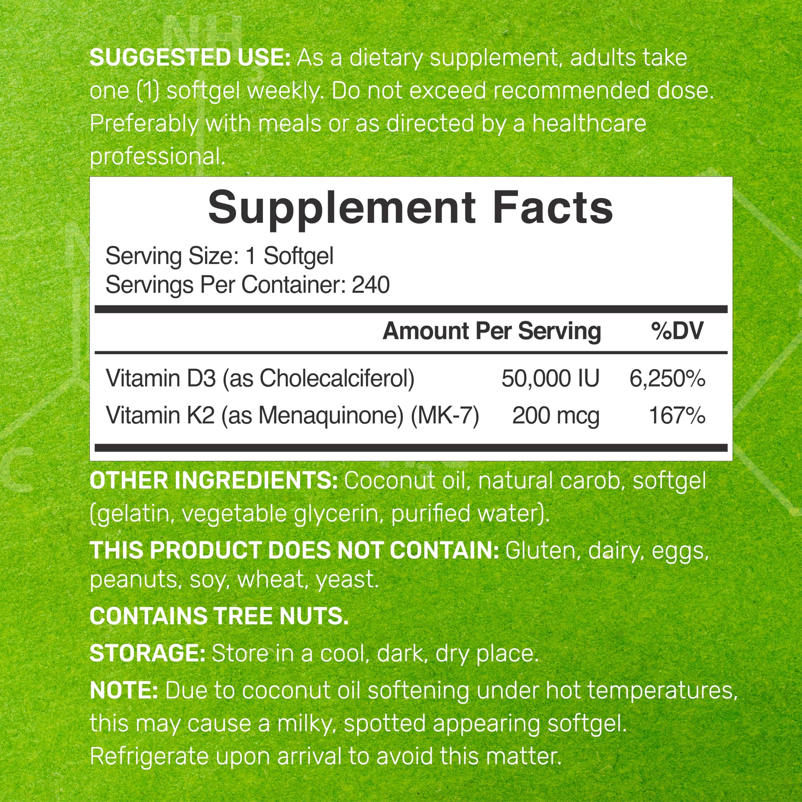 DEAL SUPPLEMENT Vitamin D3 K2 softgels pour demonstrates easy weekly dosing