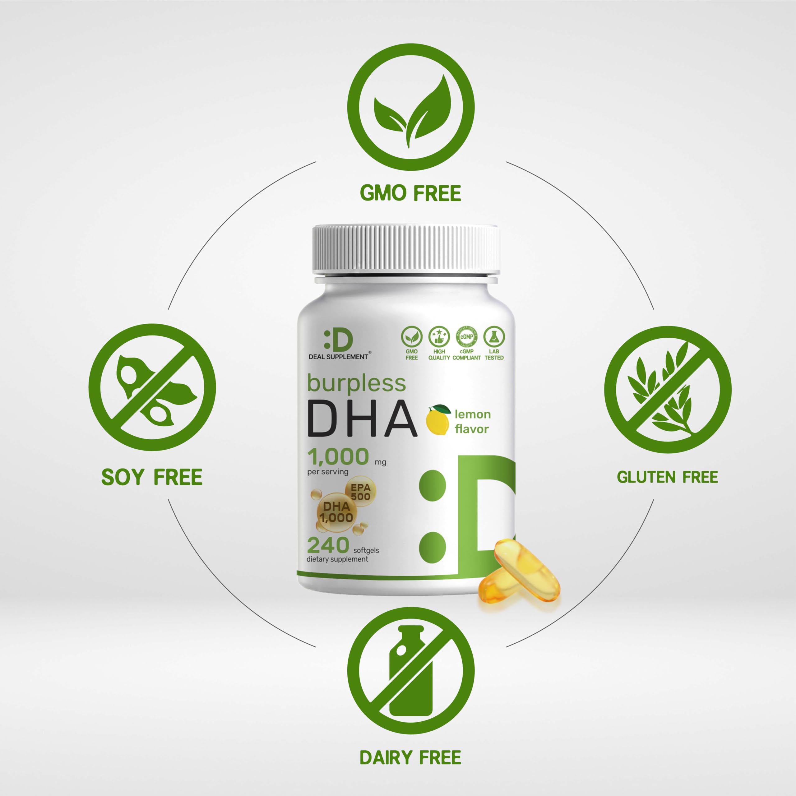 Wild-caught fish oil concentrate highlighting high DHA and EPA content