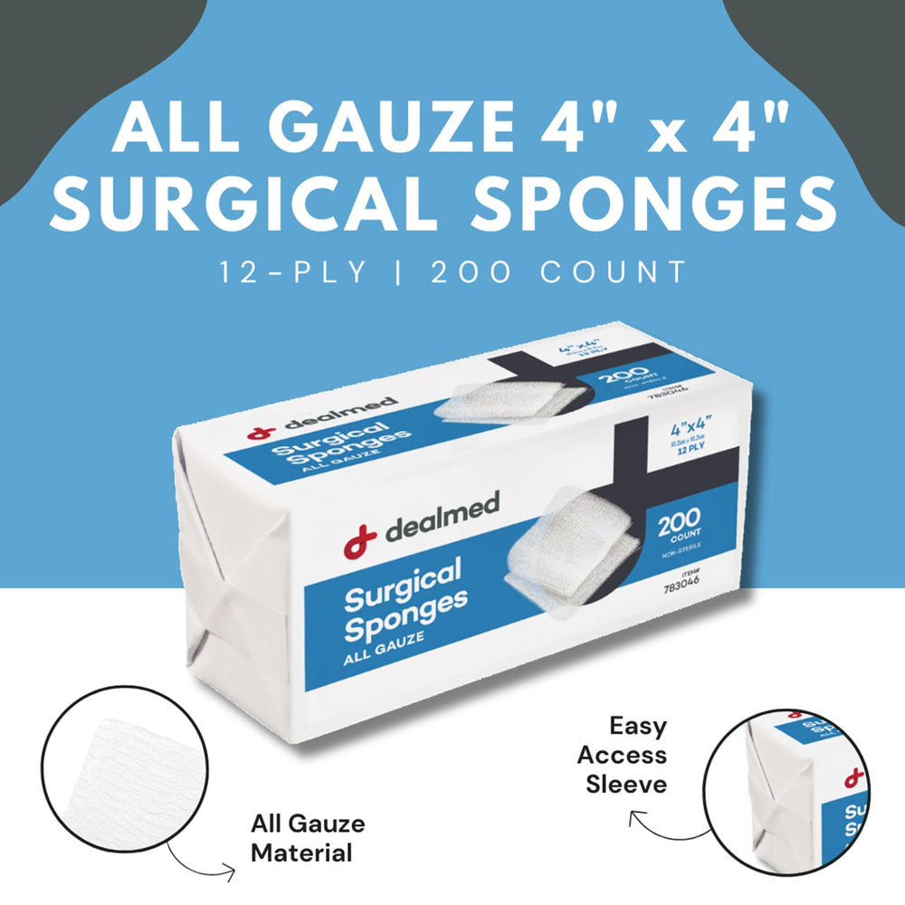 Dealmed 200-count sleeve packaging enables quick access in busy first aid setups
