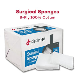 Dealmed non-sterile sponges can be cut to fit any wound size