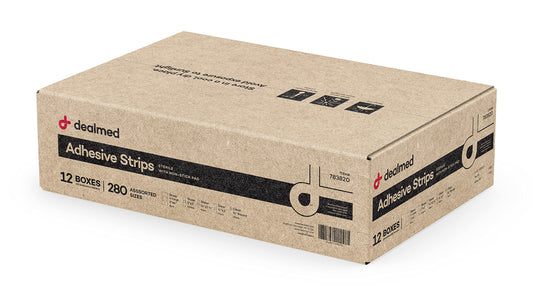Dealmed 3360 count label display shows large supply for emergencies