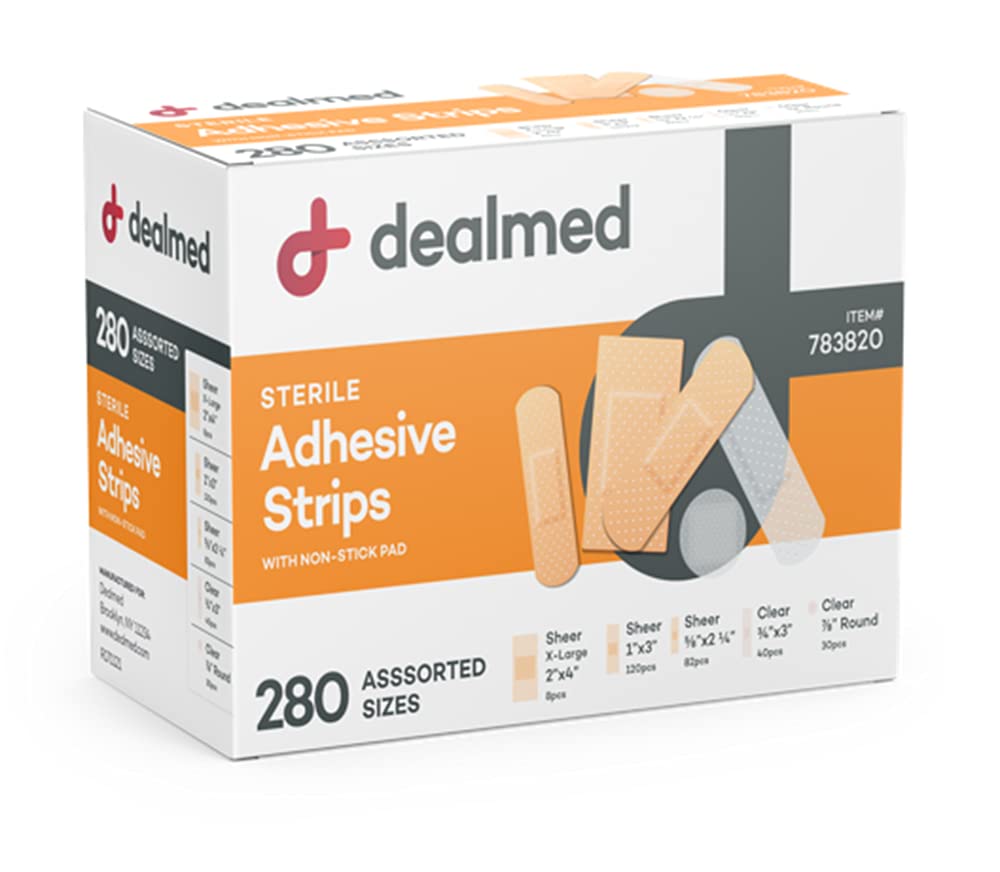 Dealmed adhesive bandage variety pack front view for versatile first aid