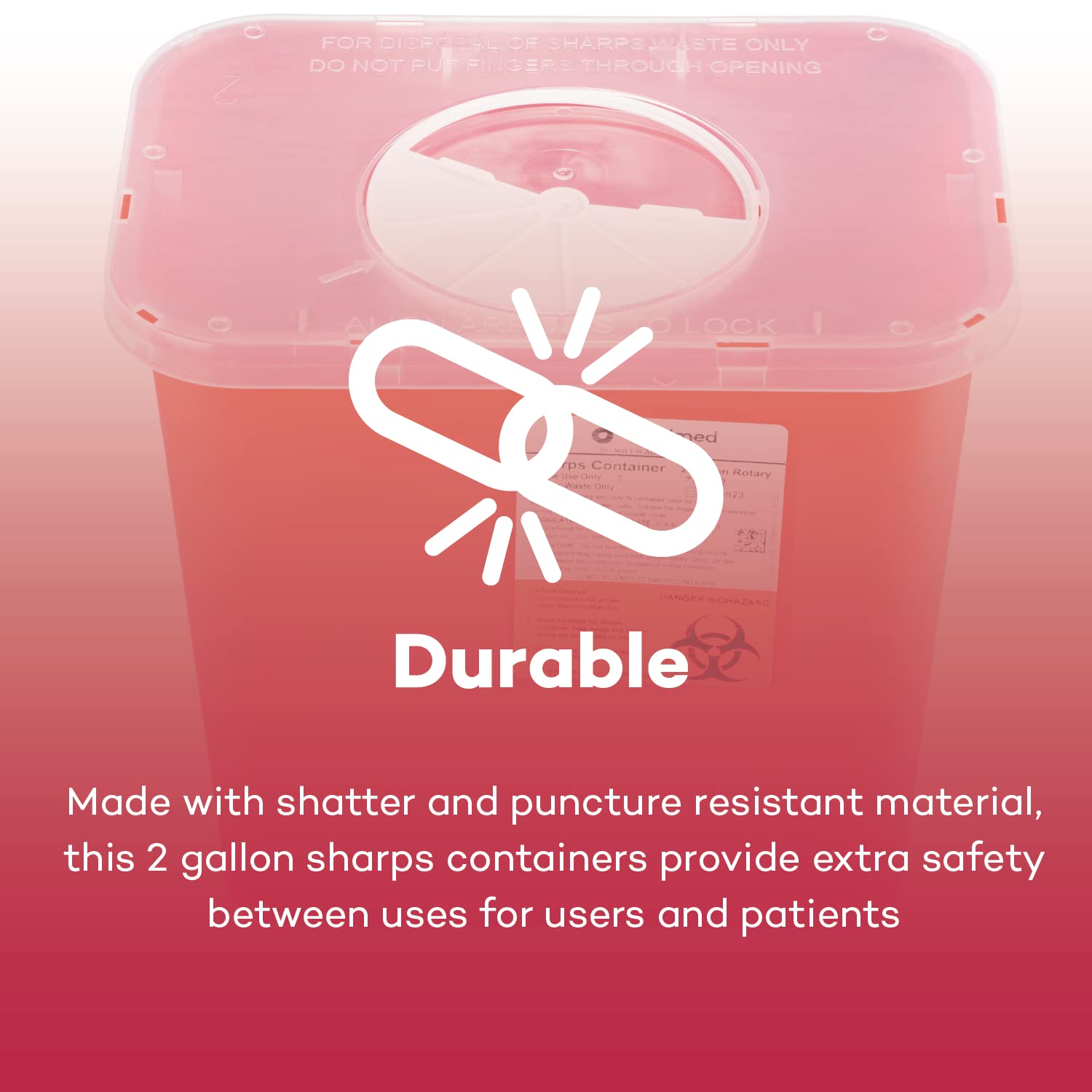 Dealmed case-pack of 20 sharps containers for high-volume healthcare facilities