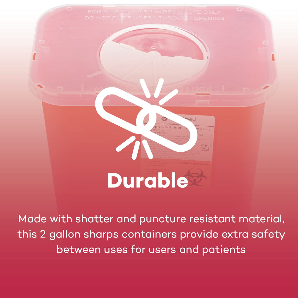 Dealmed case-pack of 20 sharps containers for high-volume healthcare facilities