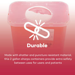 Dealmed case-pack of 20 sharps containers for high-volume healthcare facilities