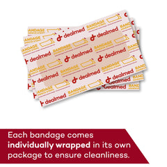 Dealmed individually wrapped bandages keep wounds clean and ready