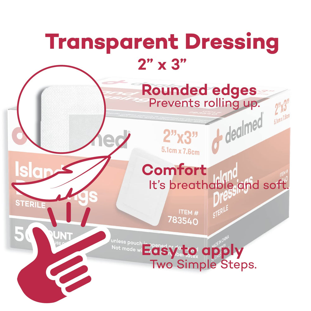 Dealmed individually wrapped dressings promote convenient, on-the-go care.