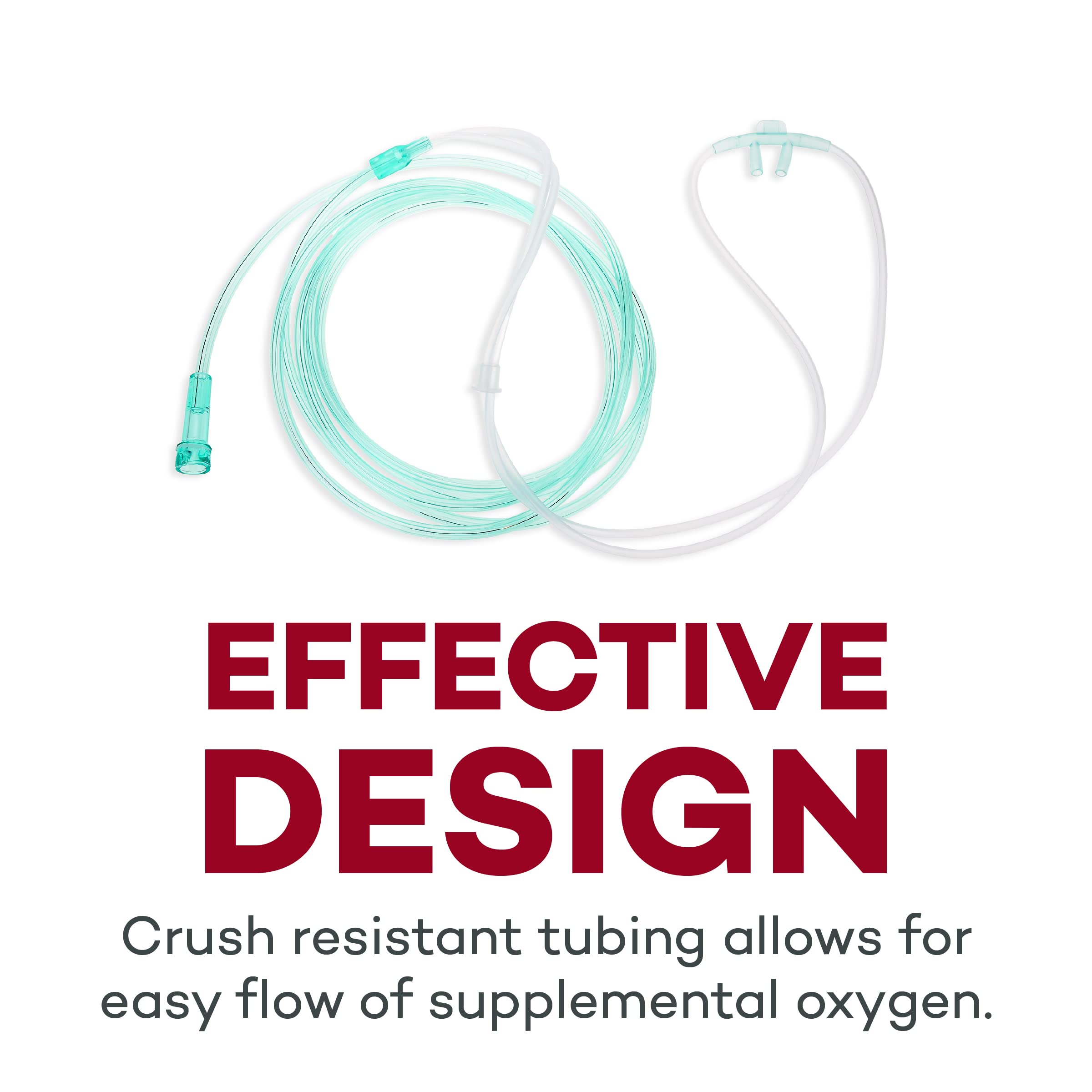 Dealmed nasal cannula over-ears design offers comfortable wear for extended use.