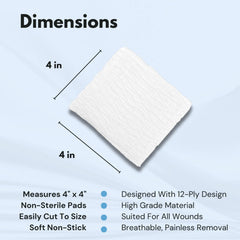 Dealmed non-stick outer facing detail reduces sticking during dressing changes