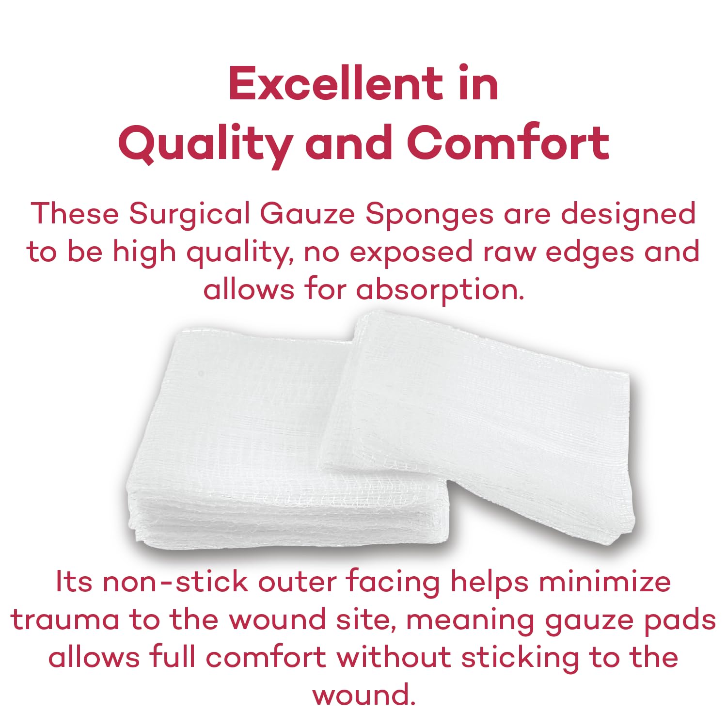 Dealmed sponge with non-stick outer facing reduces trauma during dressing applications.