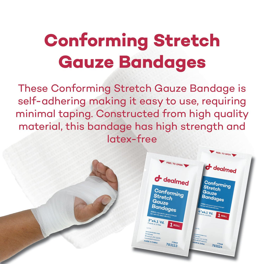 Dealmed nonstick wound-care gauze protects wounds without sticking to skin.