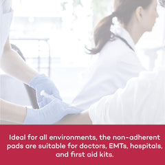 Dealmed pads offer easy removal on non-stick surface for comfortable wound care.
