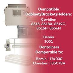 DealMed Red-transparent body aids safe transport and disposal.