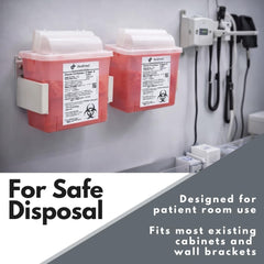 DealMed Sharps Container red puncture-resistant body protects staff handling.