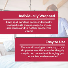 Dealmed spot bandages fit first aid kits for quick, reliable wound care.
