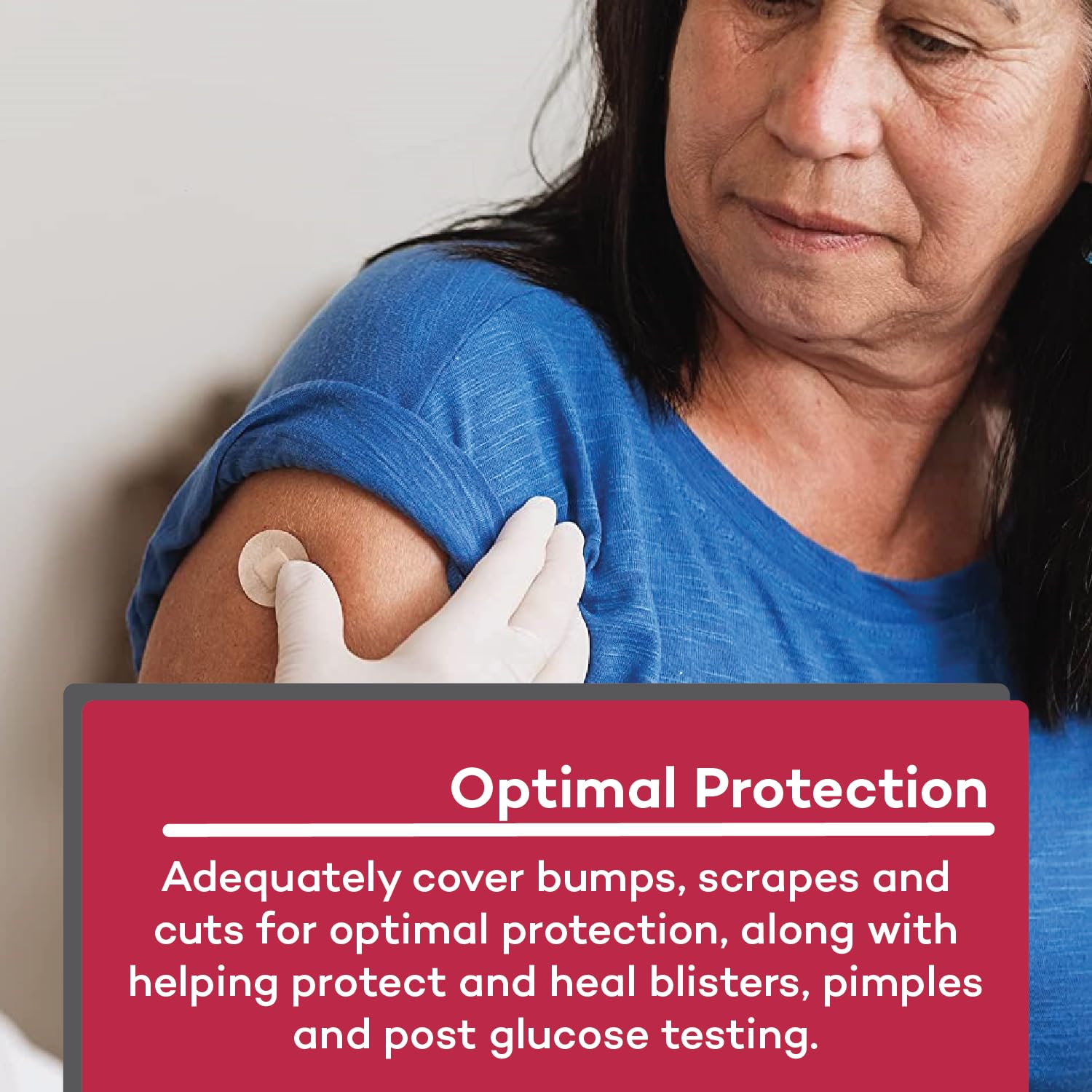 Dealmed small round 7/8 inch bandage offers precise coverage for minor wounds.