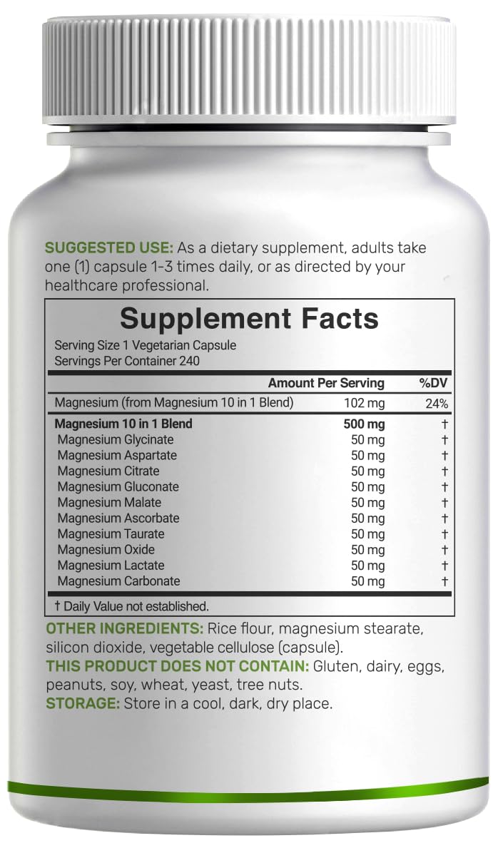 DEAL SUPPLEMENT Magnesium Complex capsules in hand for easy daily intake
