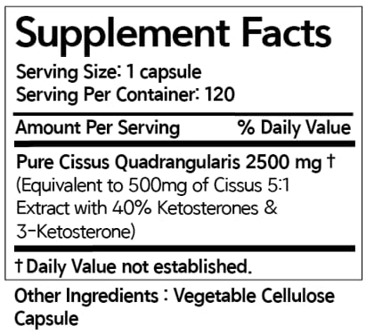 Dear Nature Cissus Extract capsules closeup for daily use with meals