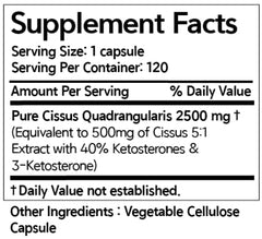 Dear Nature Cissus Extract capsules closeup for daily use with meals