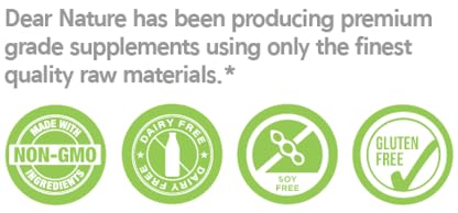 Dear Nature Cissus Extract label detail highlighting gluten-free and non-GMO