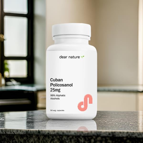 Clear packaging of Dear Nature Policosanol dietary supplement for easy dosage tracking
