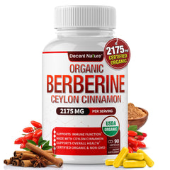 Decent Nature Organic Berberine capsules for daily wellness.