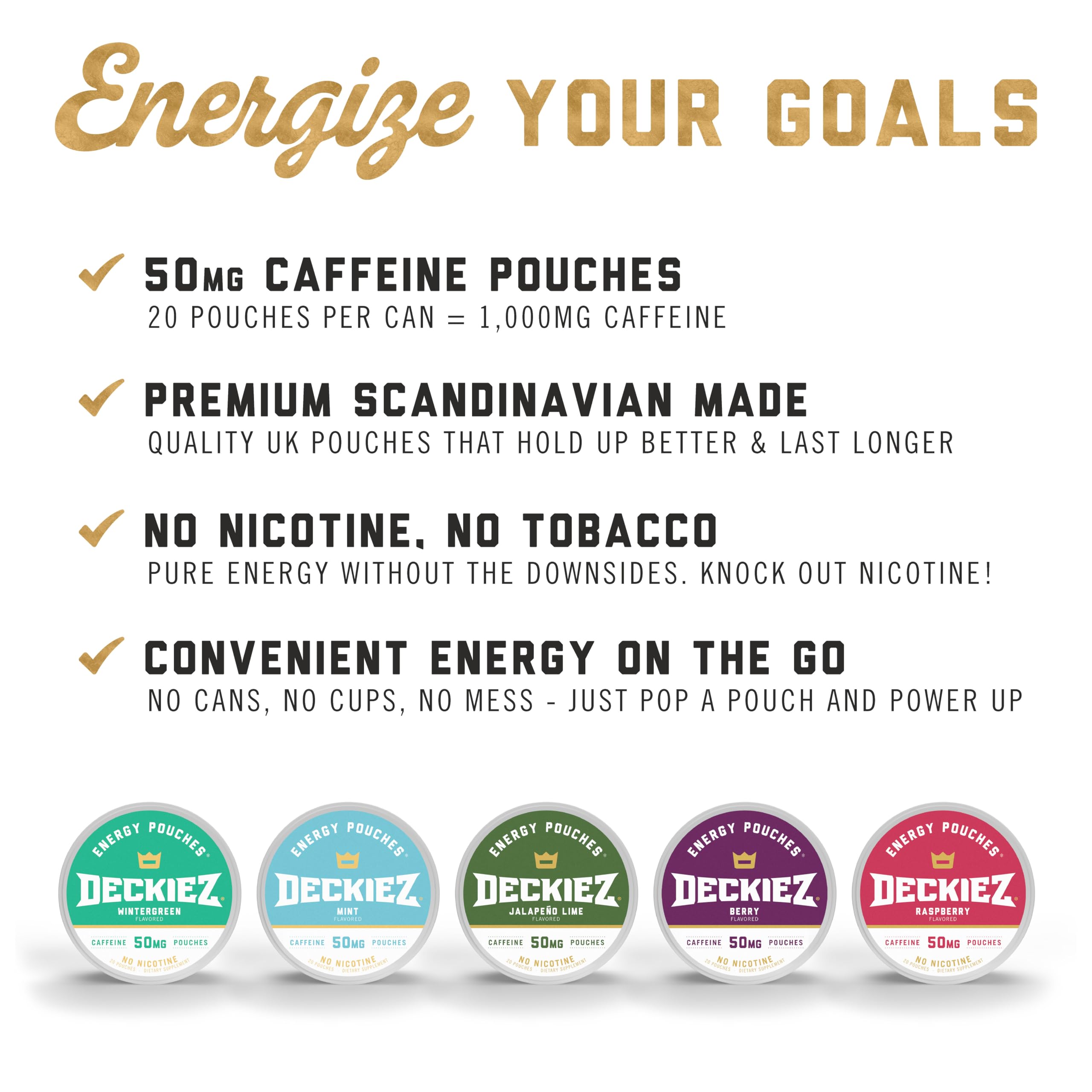 Deckiez caffeine pouch raspberry shows premium ingredients and smooth intake