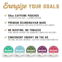 Deckiez caffeine pouch raspberry shows premium ingredients and smooth intake