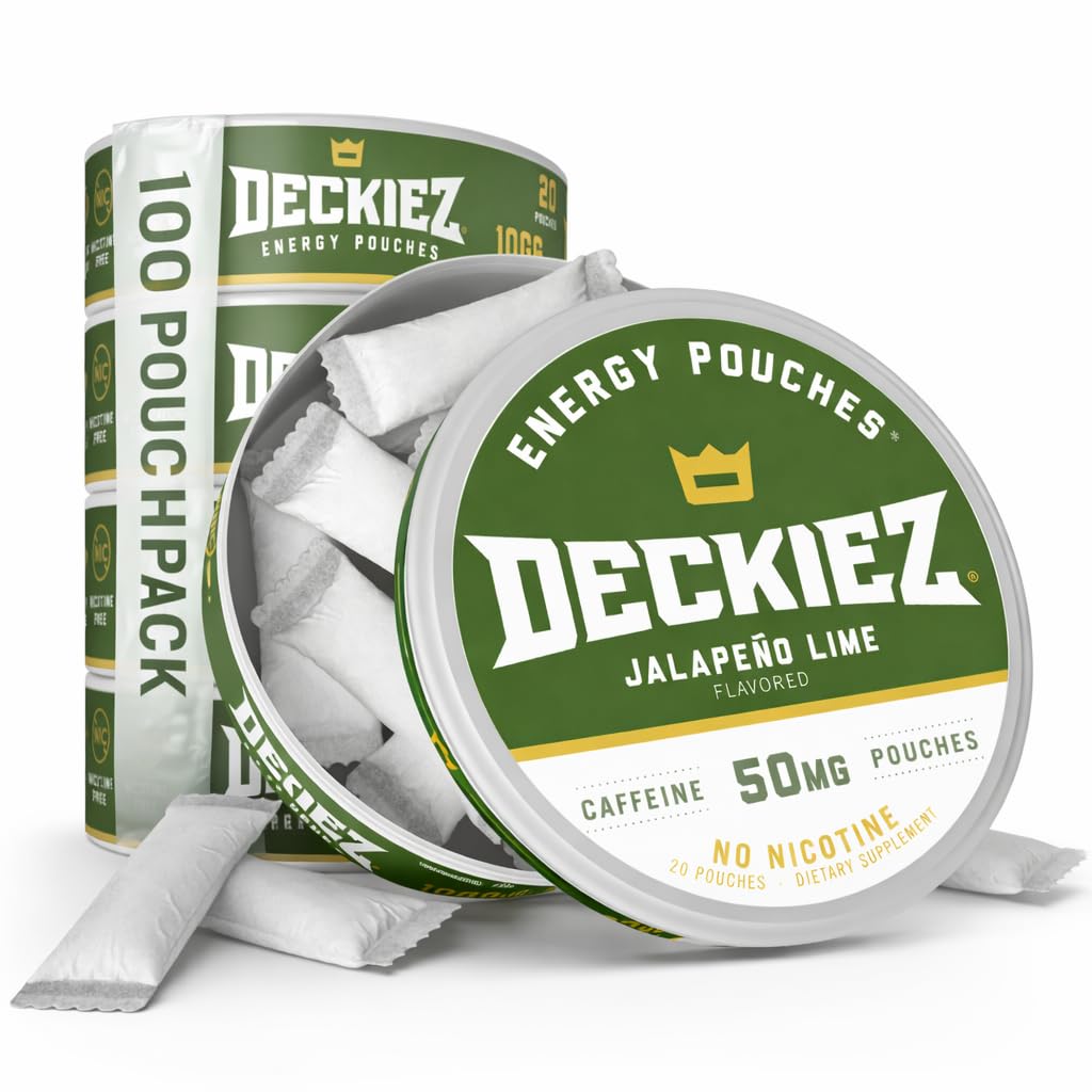 Deckiez Energy Pouches collection front view for on the go energy and flavor variety
