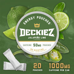 Deckiez Energy Pouches Raspberry flavor can offers smooth energy with bright berry notes