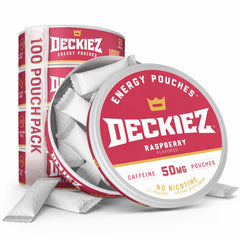 Deckiez Energy Pouches Raspberry pouch for a quick caffeine lift