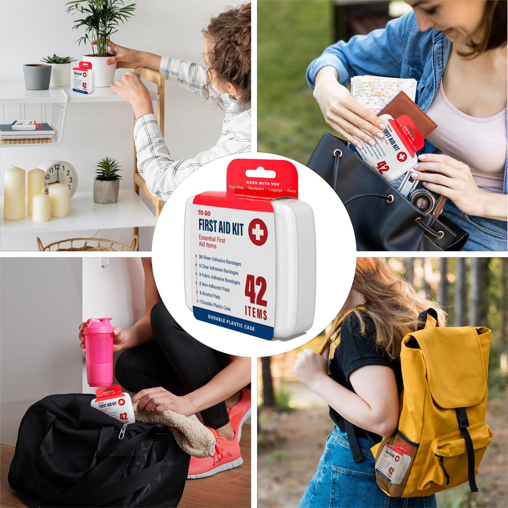DecorRack adhesive bandages assortment shown for quick minor care scenarios.