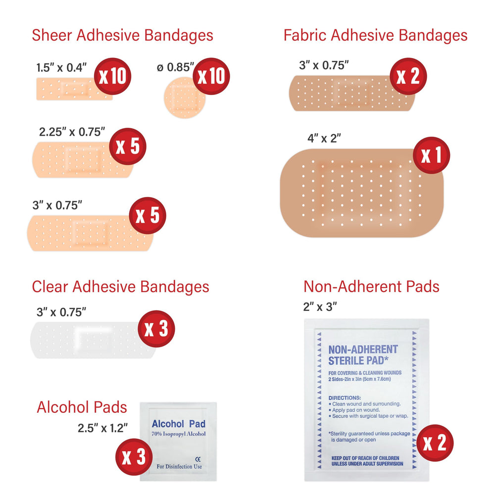DecorRack office first aid kit with organized compartments for fast retrieval.