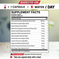 DEDICAD Wormwood capsules bottle close-up highlighting vegan supplement