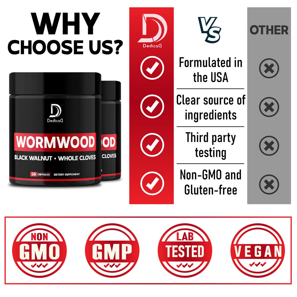 DEDICAD Wormwood capsules lifestyle scene suggesting daily ritual