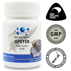 Deep Blue Health capsule illustrating omega-3 and mineral content.