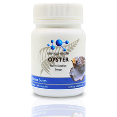 Deep Blue Health oyster extract powder capsules showing zinc intrinsic support for immunity.