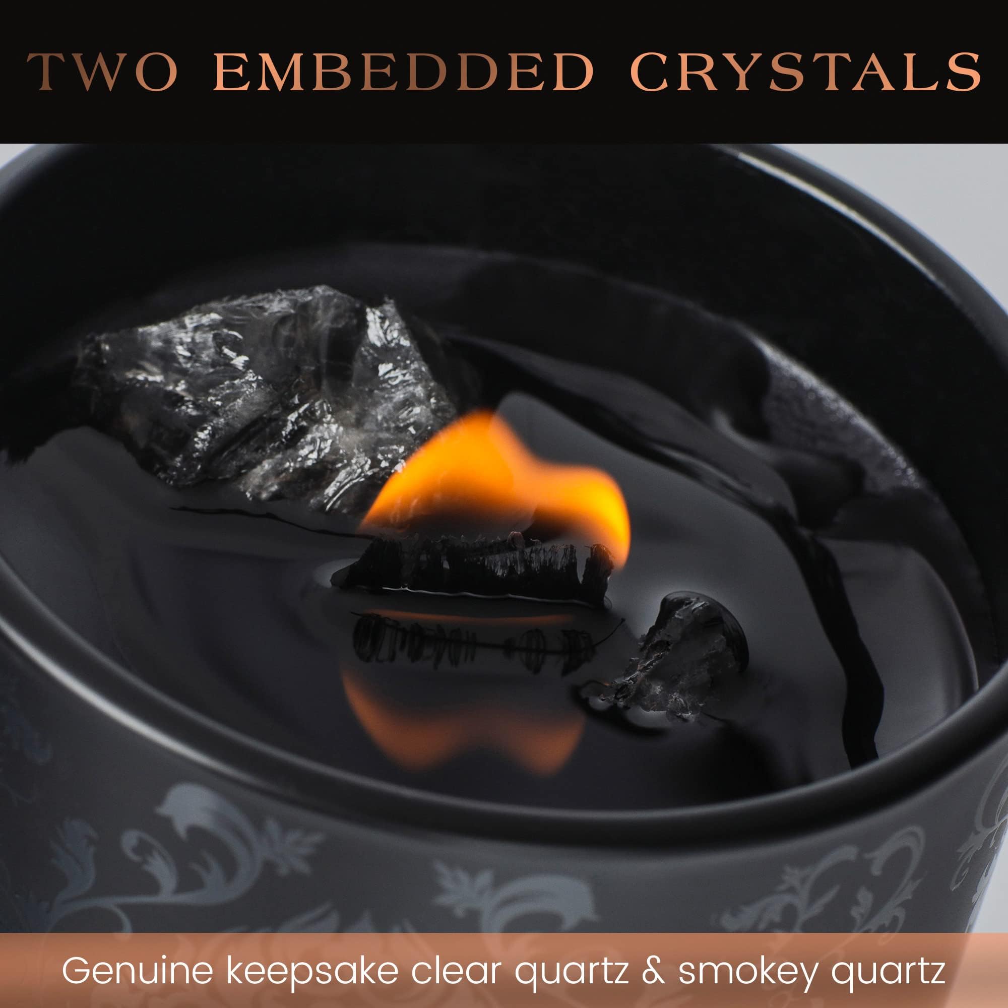 Hand-poured luxury candle with premium gift-ready packaging.