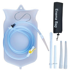 Deepdeem 2 Qt Enema Bag Kit—clear bag for precise, comfortable cleansing at home.