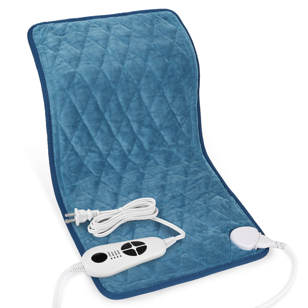 Deepsoon heating pad on couch for back and shoulder relief with warm comfort