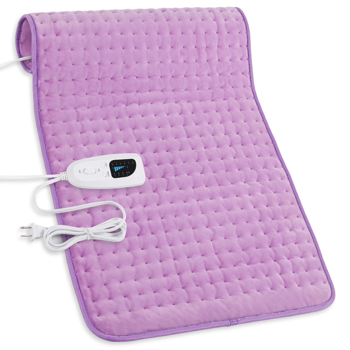 Deepsoon heating pad 33x17 front view with plush flannel for targeted warmth and comfort
