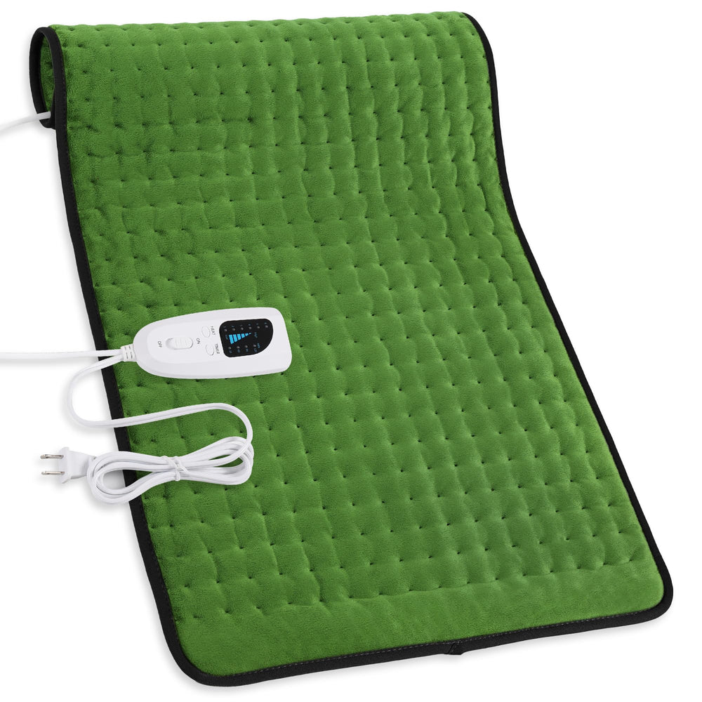 Deepsoon heating pad front view with control panel for easy temperature adjustment