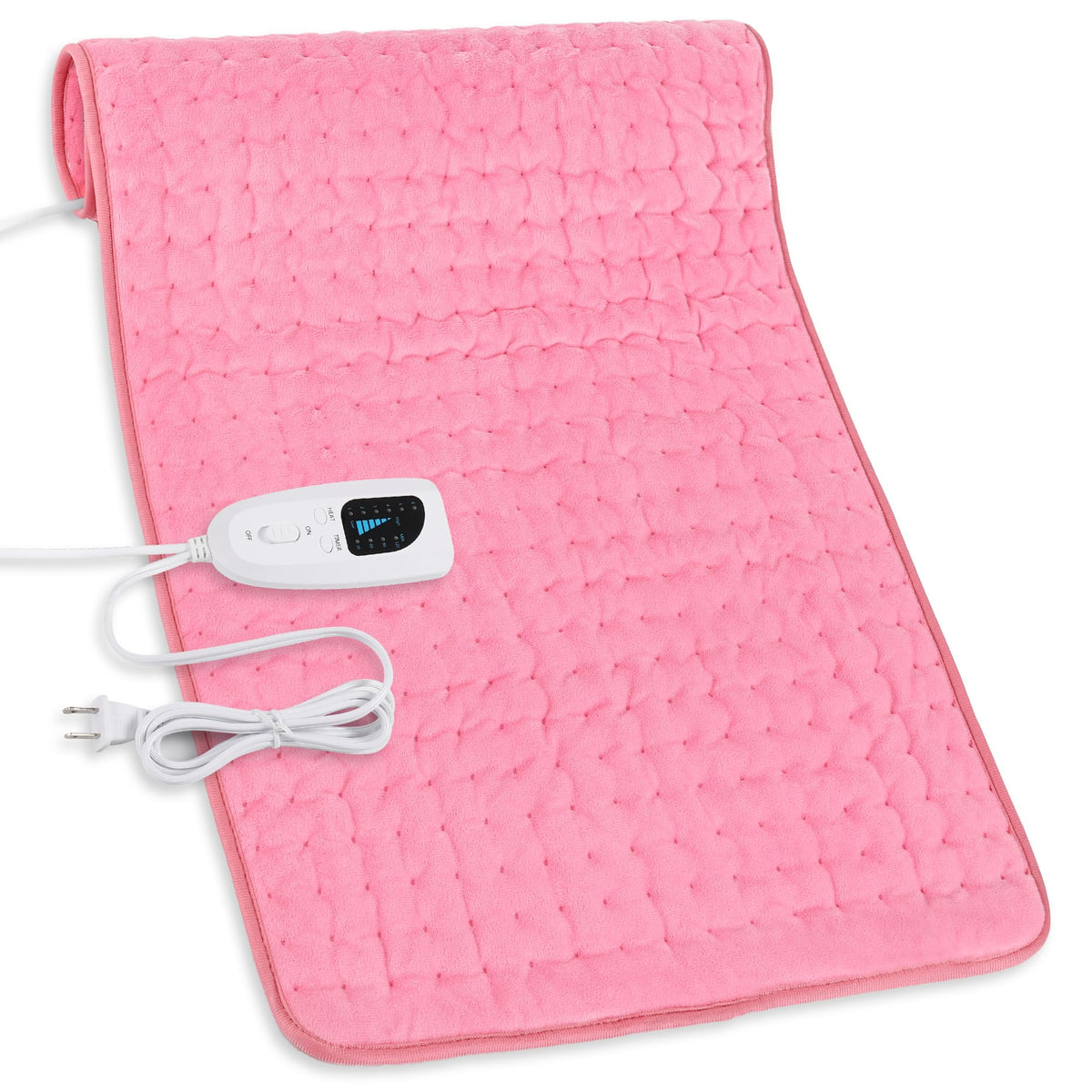Deepsoon heating pad 33x17 inch on lap delivering broad warmth