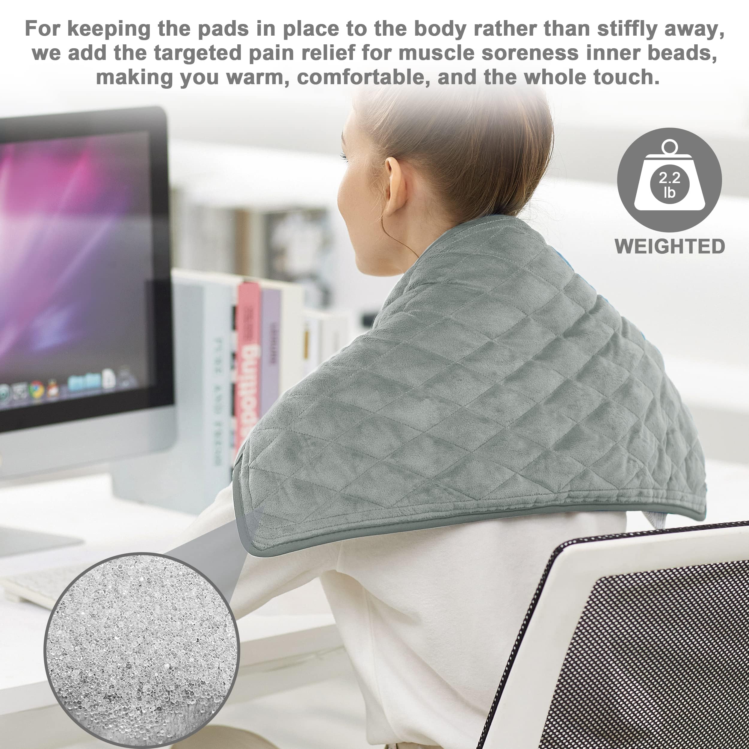 Deepsoon heating pad 75-inch power cord enabling lounge-friendly placement.